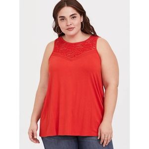 NWT Torrid Super Soft Lace Tank Top Size: 0X (12)